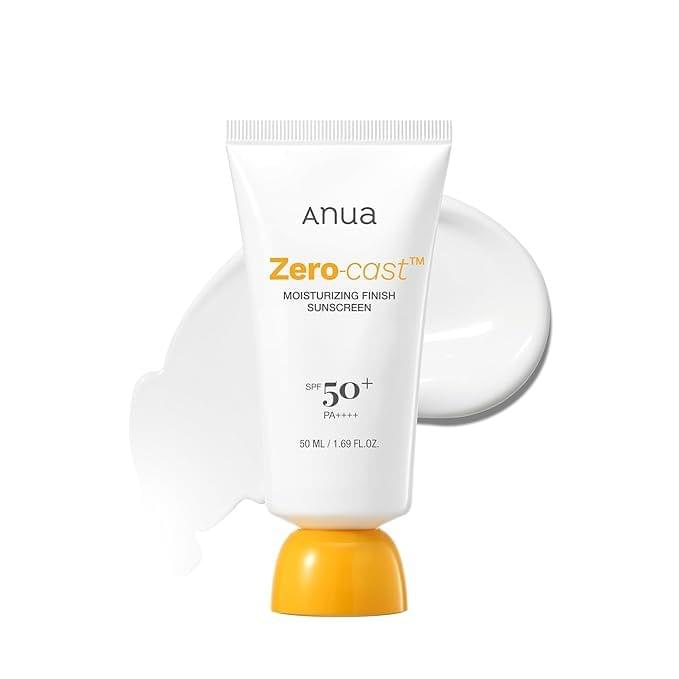 Protector Solar Zero Cast Moisturizing Finish Sunscreen SPF 50 ANUA.