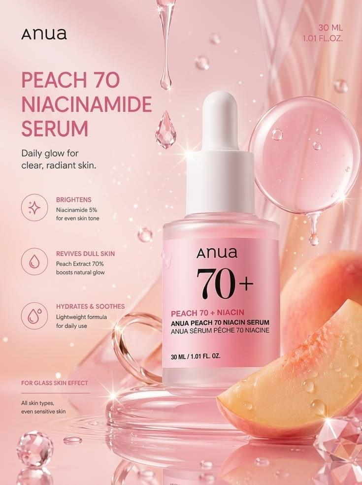 ANUA Peach 70 Niacin Serum.