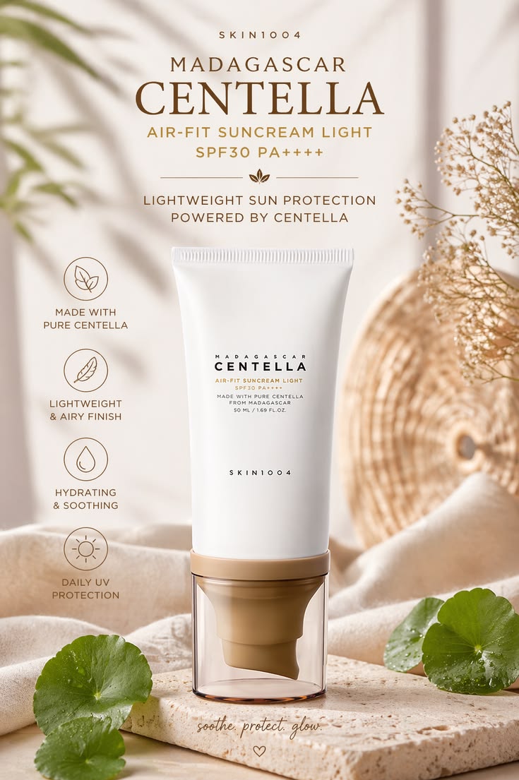 Skin1004 Madagascar Centella Air-Fit Suncream Light SPF30 PA++++ 50ml.