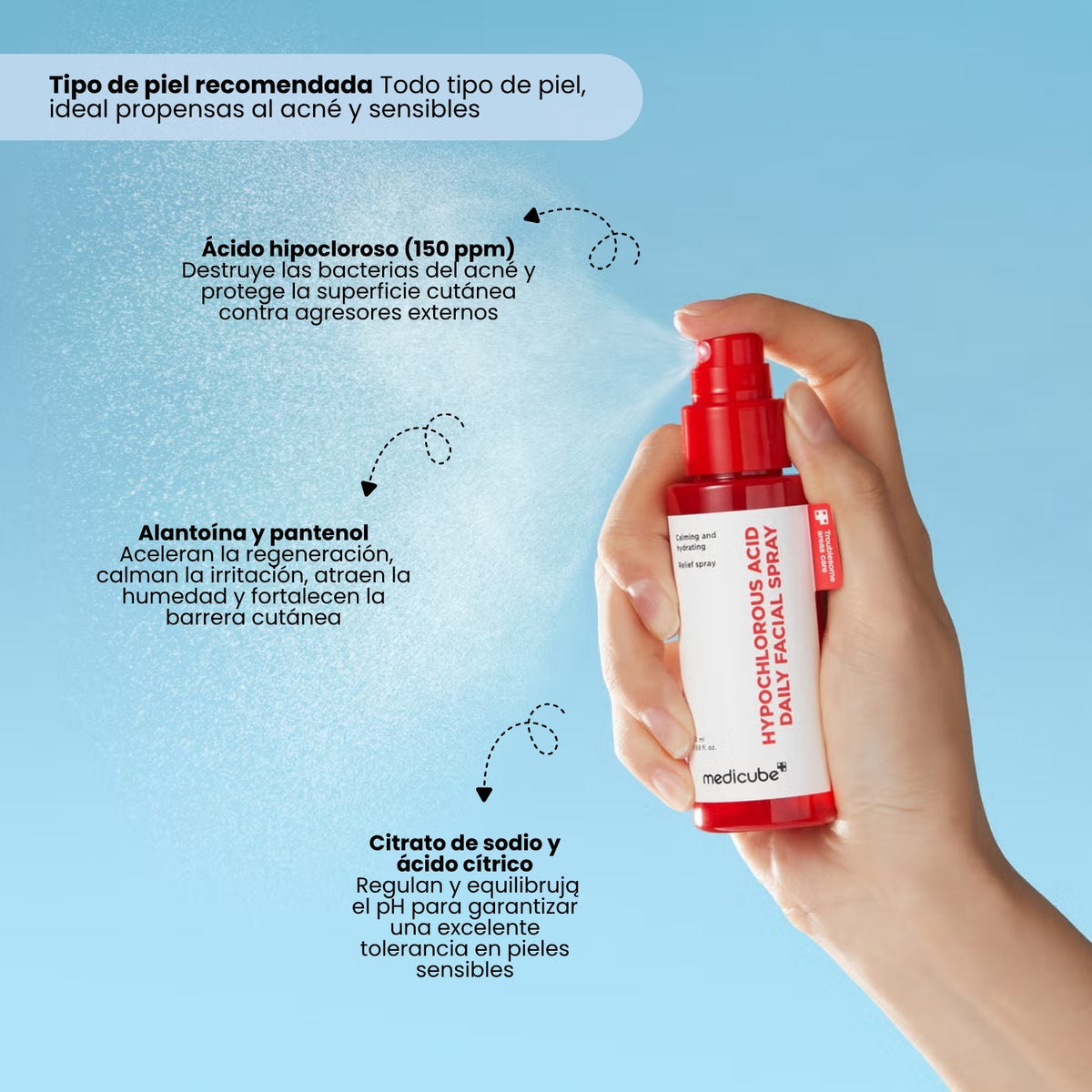 Medicube Tónico Facial Acid Daily Hypochlorous 50ml