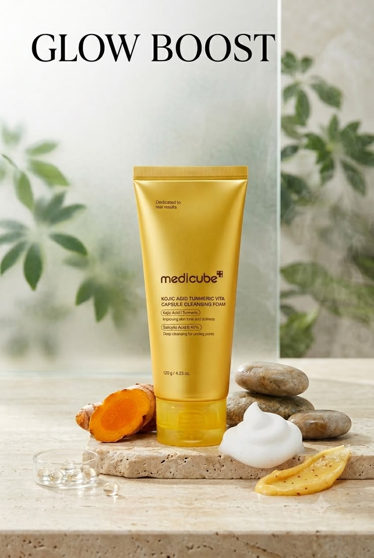 Medicube Limpiador Facial con Ácido Kójico y Cúrcuma 120 g