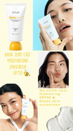 Protector Solar Zero Cast Moisturizing Finish Sunscreen SPF 50 ANUA.