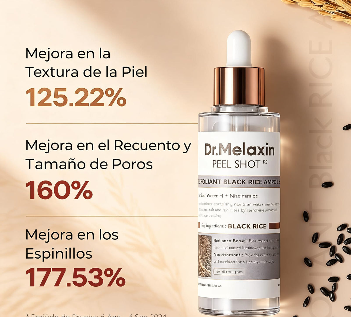 DR.MELAXIN PEEL SHOT EXFOLIATING BLACK RICE AMPOULE 80ml