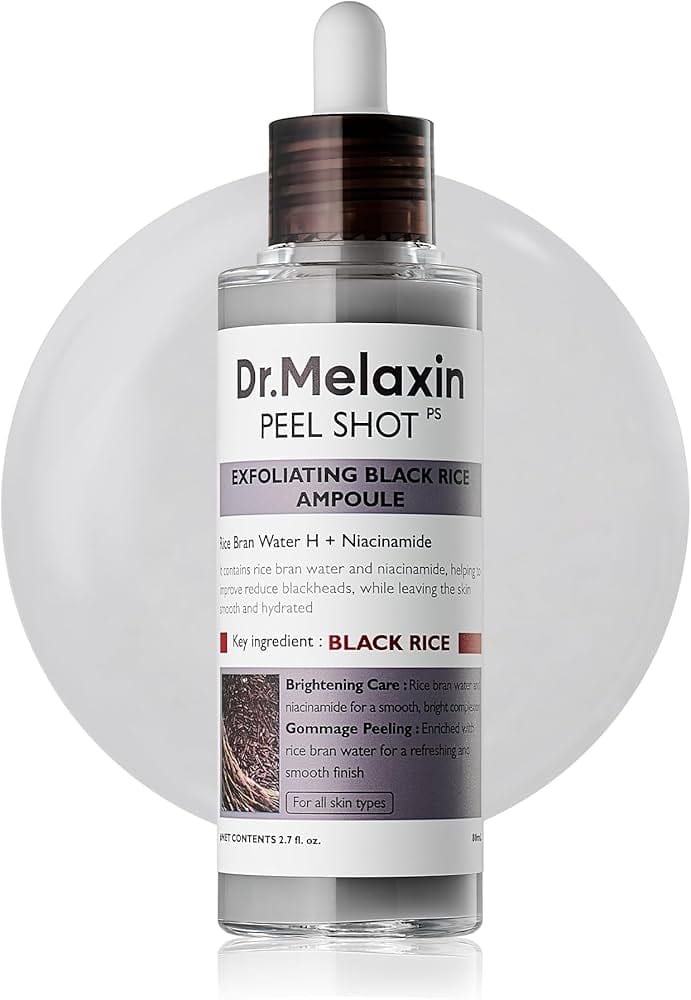 DR.MELAXIN PEEL SHOT EXFOLIATING BLACK RICE AMPOULE 80ml