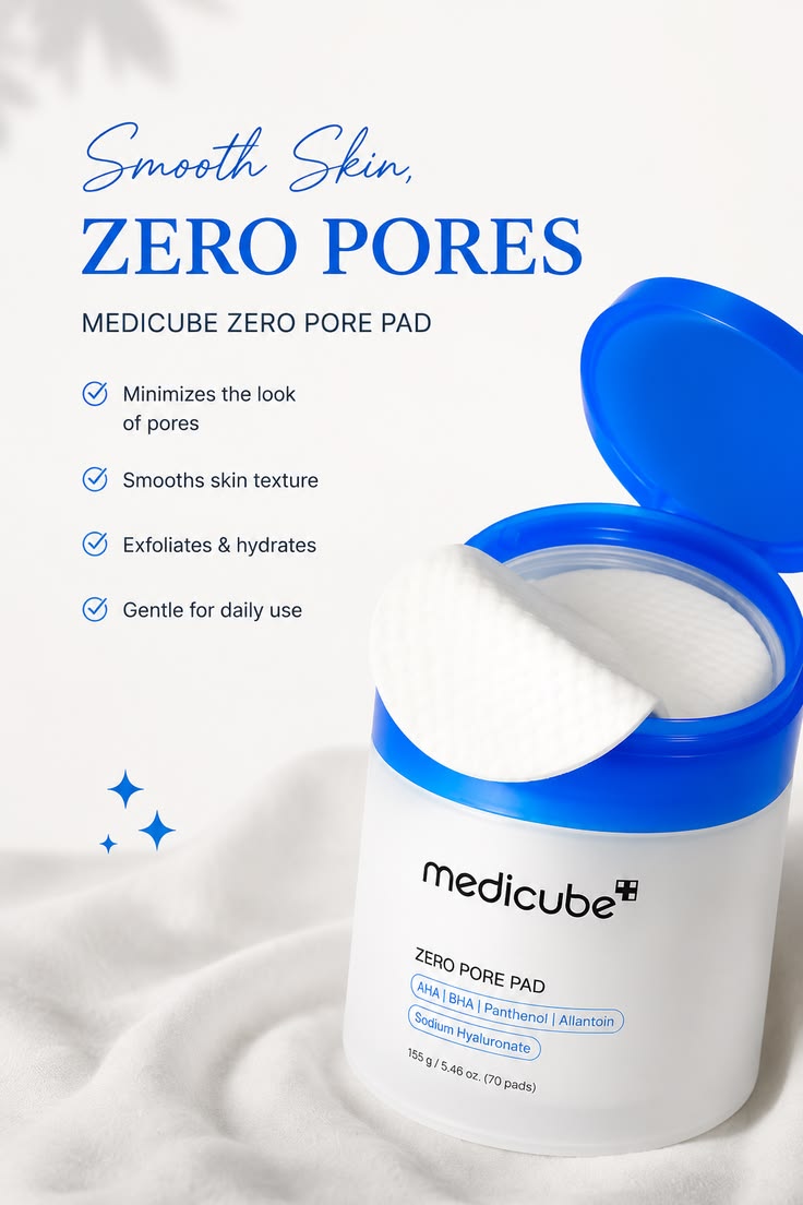 Medicube zero pore pad x 70 aha/bha